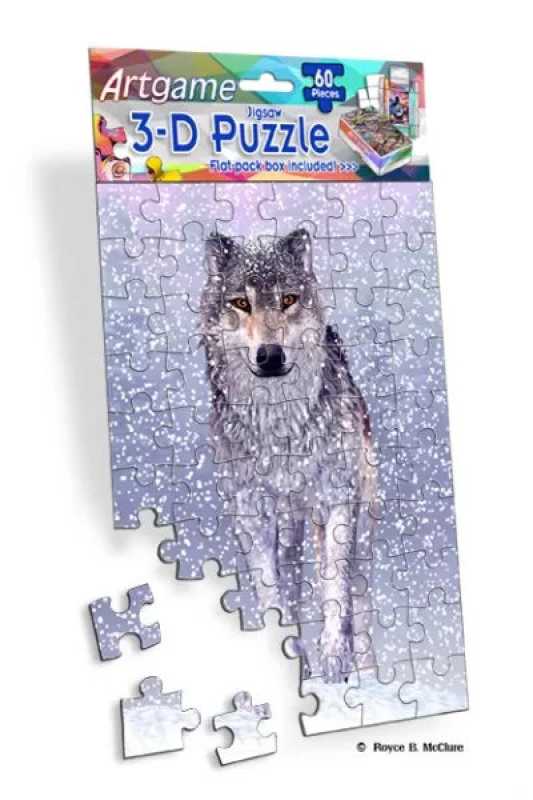 3D Puzzle Schneewolf